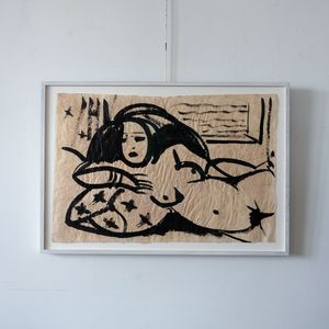 Abstract Nude on Paper - Johnnie Clarke