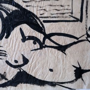 Abstract Nude on Paper - Johnnie Clarke