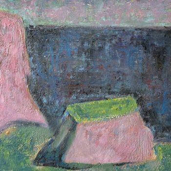 Mid Century Abstract Coastal Scene