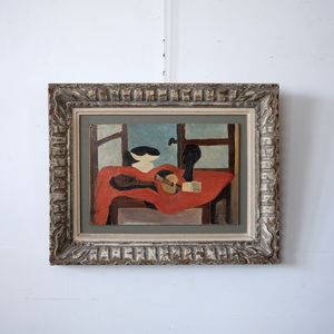 Abstract Still Life in Antique Frame