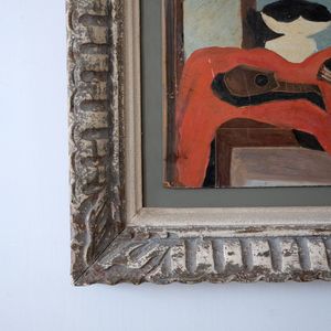 Abstract Still Life in Antique Frame