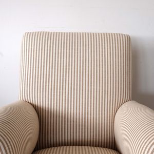 Antique English Armchair in Ticking