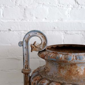 Pair of Antique Cast Iron Urns