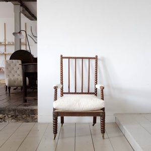 Antique English Bobbin Armchair