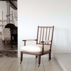 Antique English Bobbin Armchair