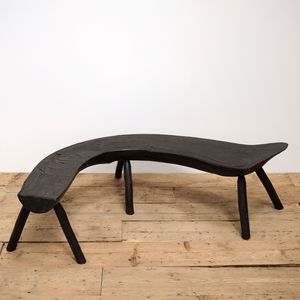 Curved Art Populaire Bench