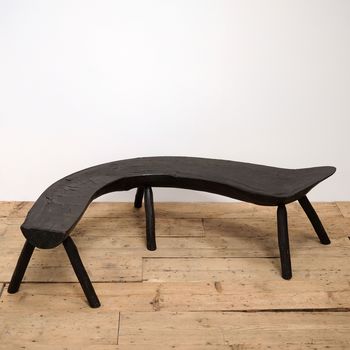Curved Art Populaire Bench
