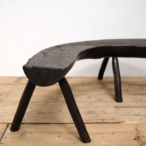 Curved Art Populaire Bench