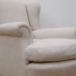 Upholstered English Wingback Armchair