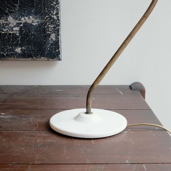 Porcelain and Brass Table Lamp