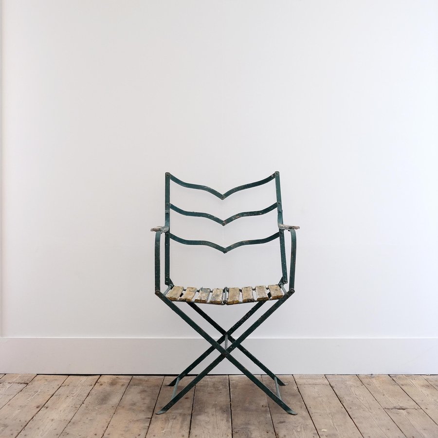 Stylish Folding French Garden Chair › Puckhaber Decorative Antiques