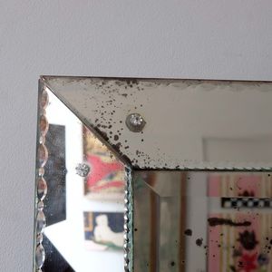 French Cushioned Venetian Style Mirror