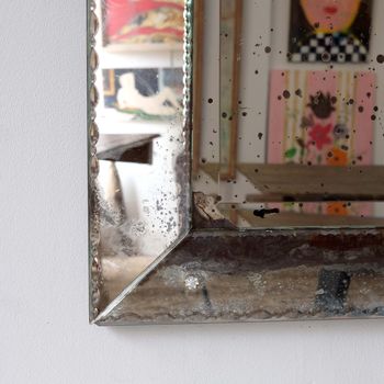 French Cushioned Venetian Style Mirror