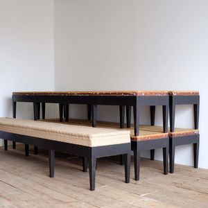 Long Upholstered French Bench