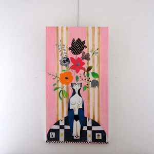 Pink Botanical Demi Lune - Isabelle Hayman