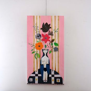 Pink Botanical Demi Lune - Isabelle Hayman