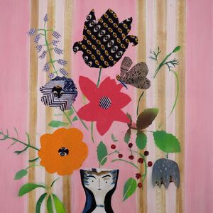 Pink Botanical Demi Lune - Isabelle Hayman