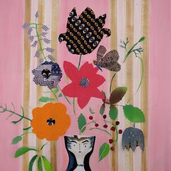 Pink Botanical Demi Lune - Isabelle Hayman