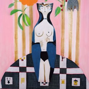 Pink Botanical Demi Lune - Isabelle Hayman