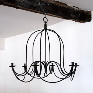 French Iron Candle Chandelier