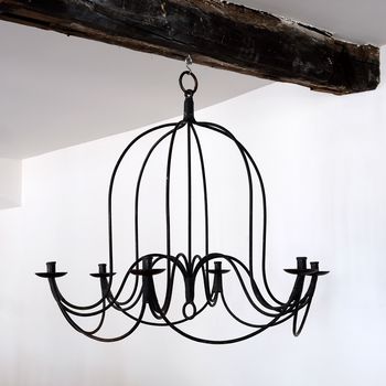 French Iron Candle Chandelier