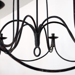 French Iron Candle Chandelier