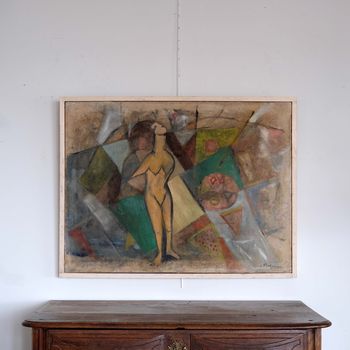 Large Italian Abstract Figurative Composition
