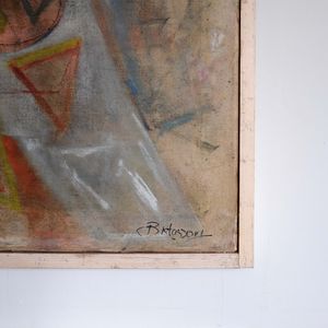 Large Italian Abstract Figurative Composition