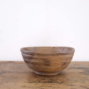 Antique Lathe Turned Dairy Bowl