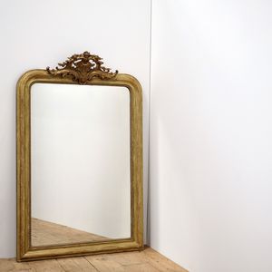 Large Louis Philippe Overmantel Mirror