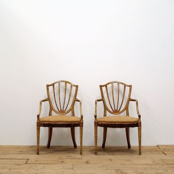 Pair of Sheraton Style Armchairs