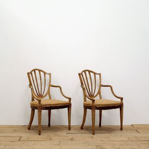 Pair of Sheraton Style Armchairs