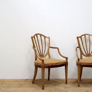 Pair of Sheraton Style Armchairs