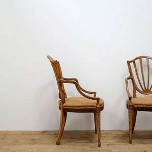 Pair of Sheraton Style Armchairs