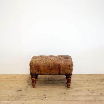 Small Leather Footstool