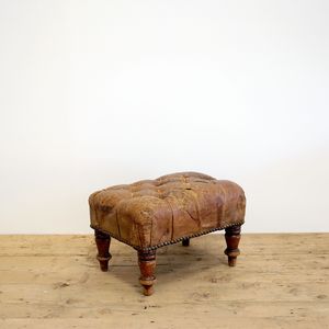 Small Leather Footstool