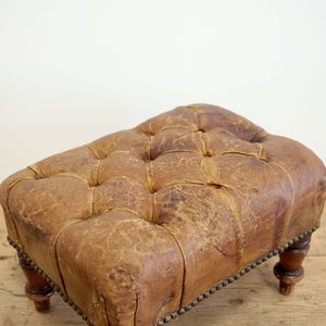 Small Leather Footstool