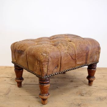 Small Leather Footstool