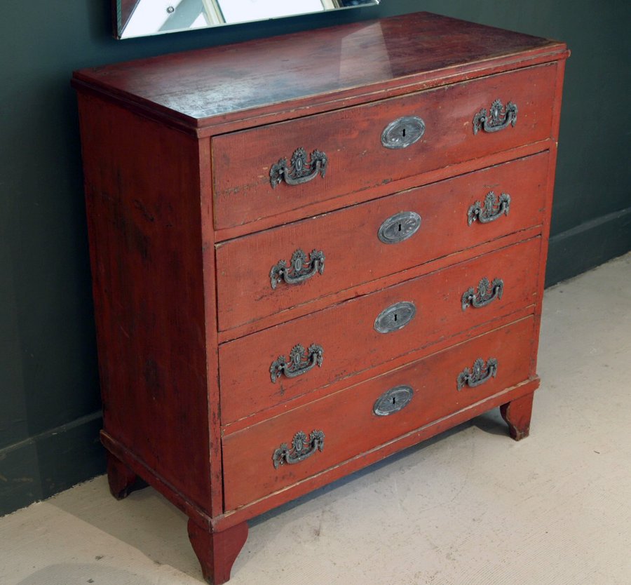 Antique Red Commode › Puckhaber Decorative Antiques › specialists in ...