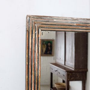 18th Century French Reeded Mirror