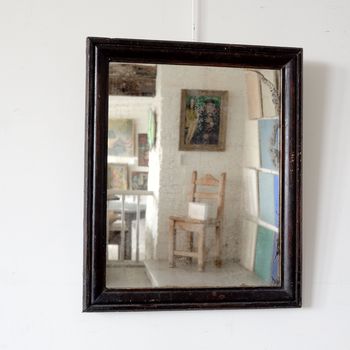 Small English Antique Mirror