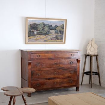 French Antique Walnut Commode