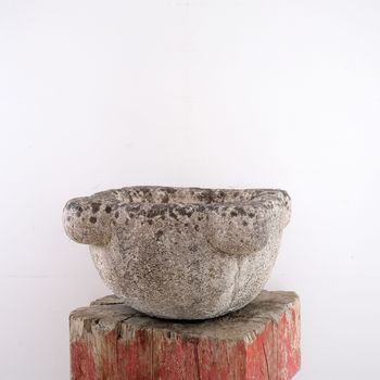 Substantial Stone Mortar Planter