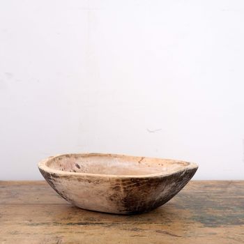 Antique Swedish Folk Art Root Bowl
