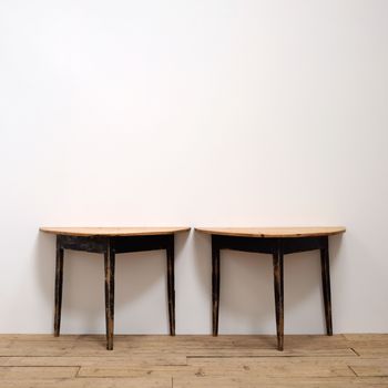 Pair of Swedish Demi-lune Table