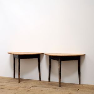 Pair of Swedish Demi-lune Table