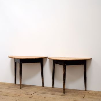 Pair of Swedish Demi-lune Table