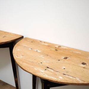 Pair of Swedish Demi-lune Table