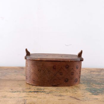 Antique Folk Art Swedish Trinket Box