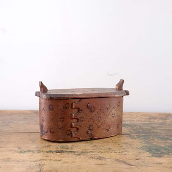 Antique Folk Art Swedish Trinket Box